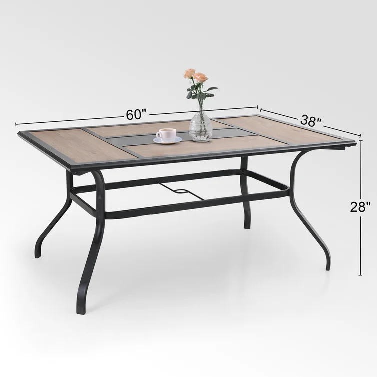 Alyah 6 - Person Rectangular Outdoor Dining Set