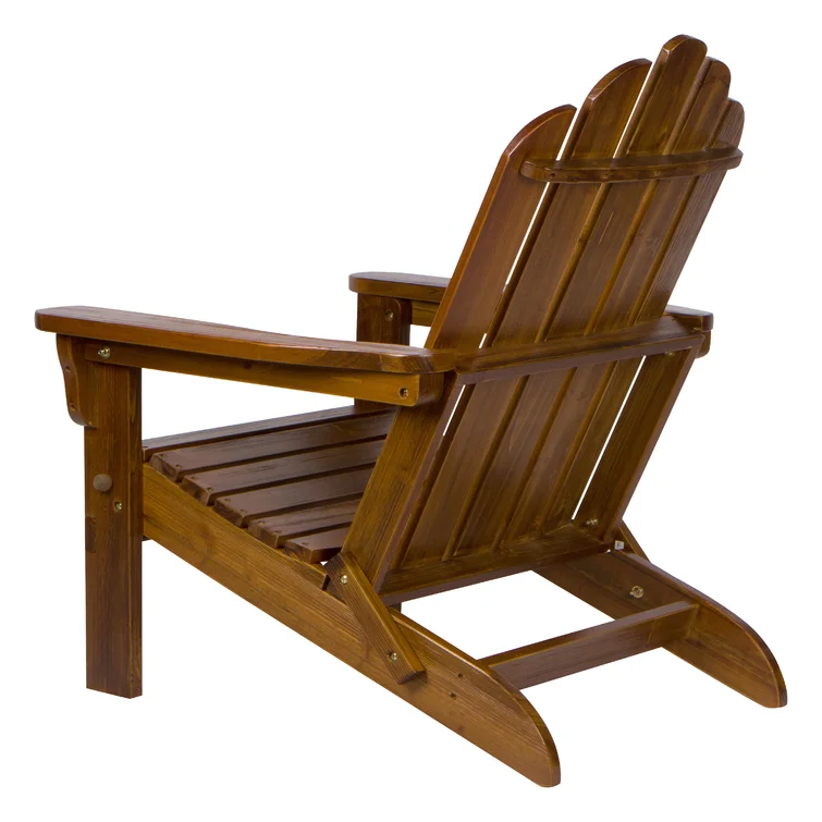 Breeona Wood Folding Adirondack Chairs with Folding Table Set