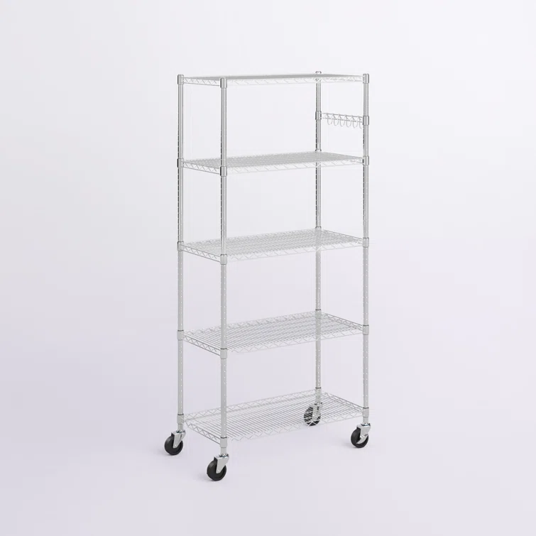 EcoStorage™ 36'' W Steel Shelving Unit with Wheels