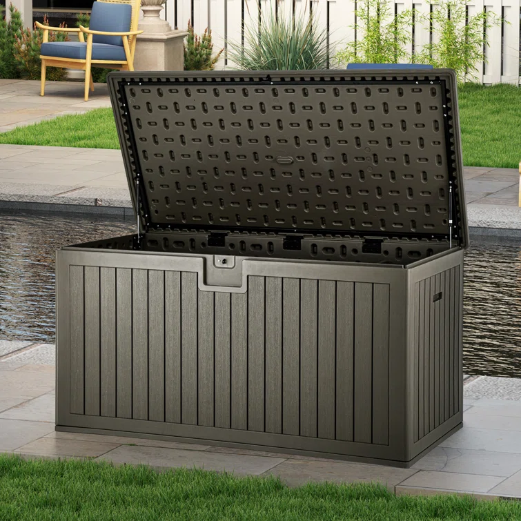 Balconera 230 Gallons Water Resistant Deck Box With Flexible Divide
