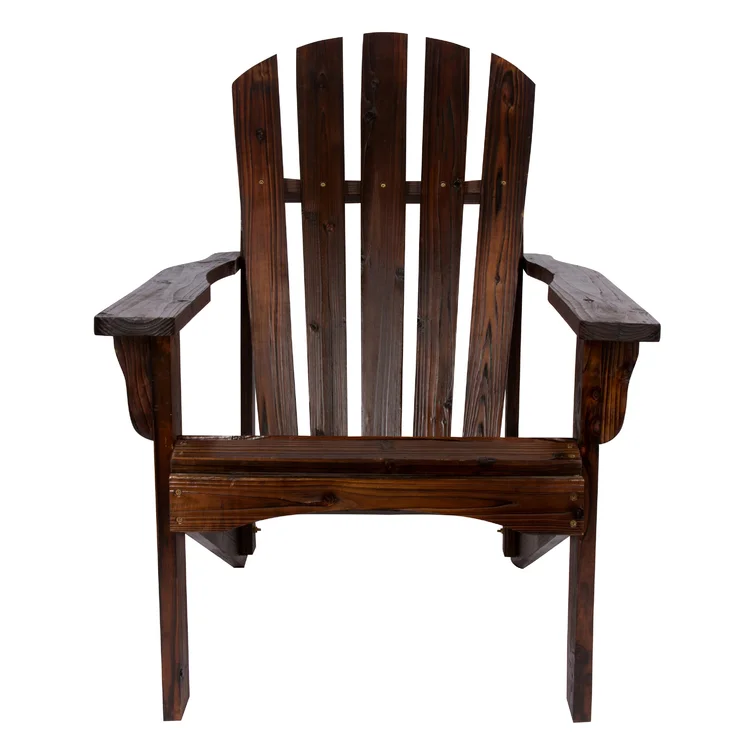Brently Solid Wood Adirondack Chair with Table