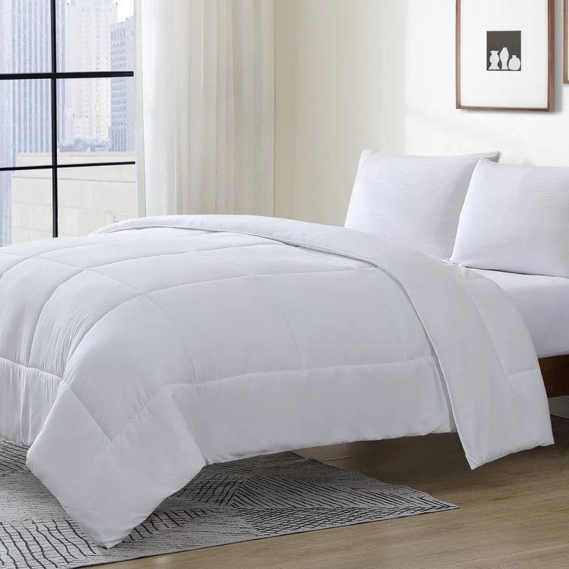 Swift Home All-Season Down Alternative Single Comforter & Duvet Insert 1-Piece Bedding - White Color Only