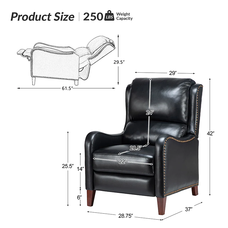 Deliat Genuine Leather Rocker Recliner