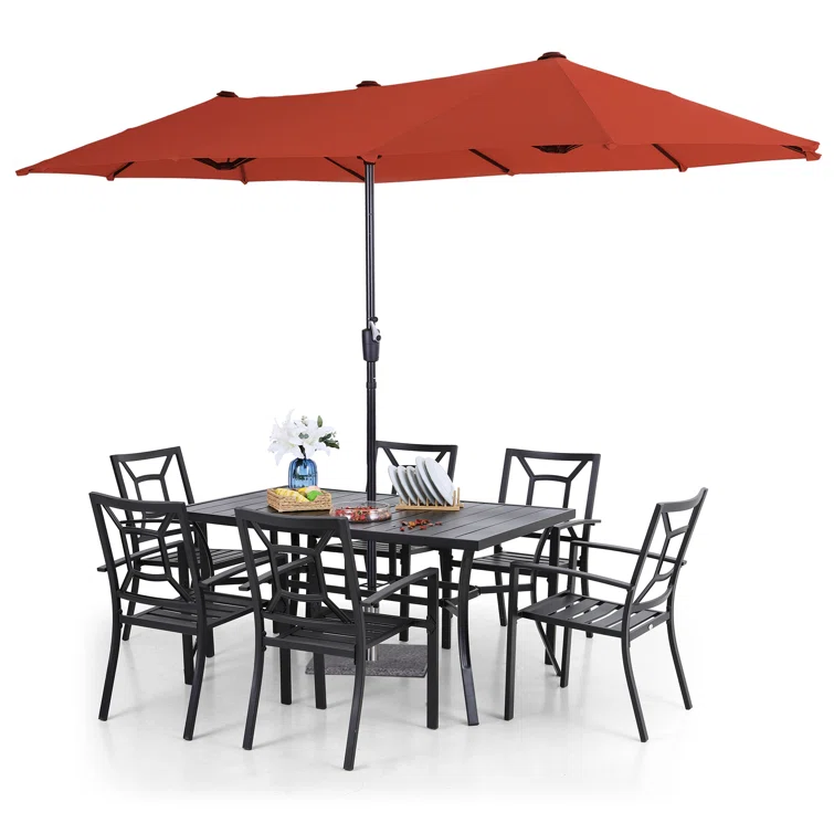 Alyah 6 - Person Rectangular Outdoor Dining Set