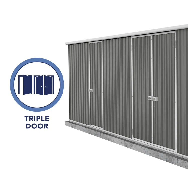 Utility 20 ft. W x 10 ft. D Metal Storage Shed