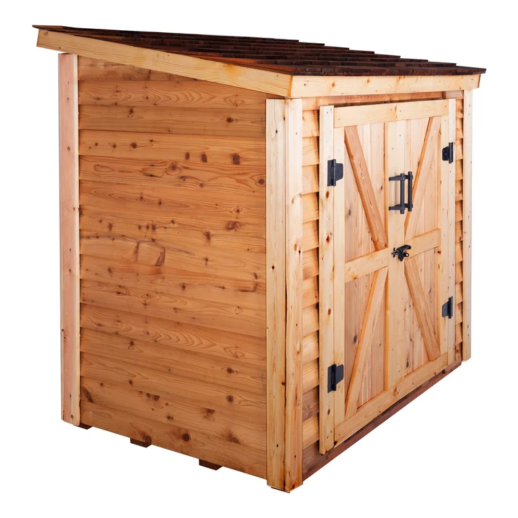 6 ft. W x 4 ft. D Solid Wood Lean-to Storage Shed