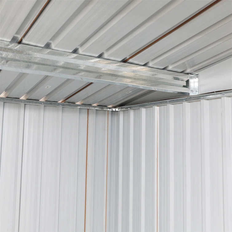 8 ft. x 6 ft. Outdoor Gable Steel Storage Shed