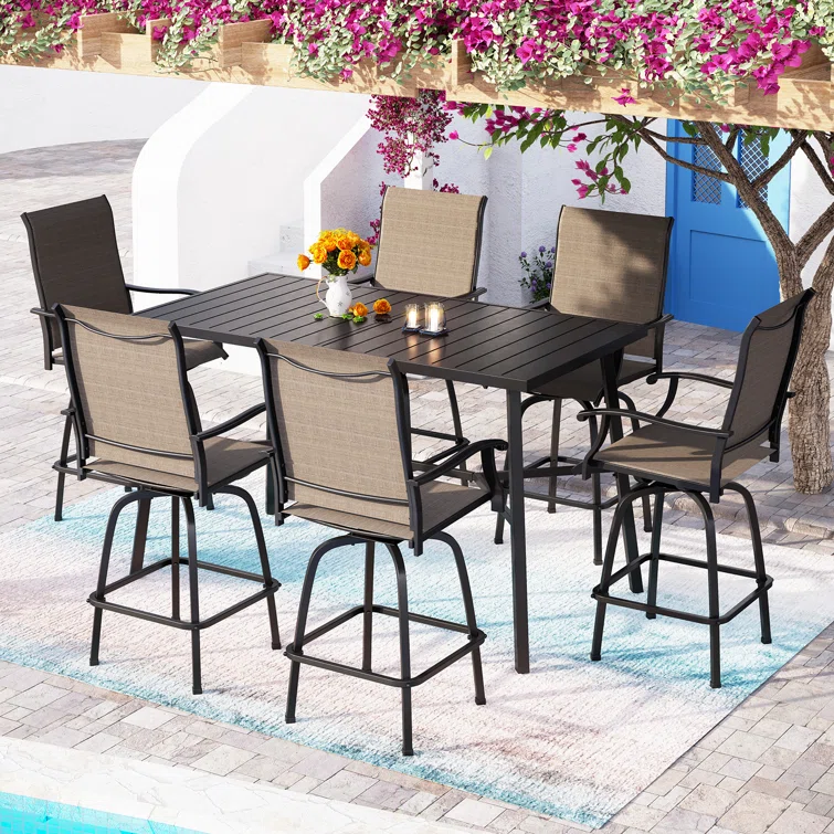 Alyne 6 - Person Rectangular Outdoor Dining Set