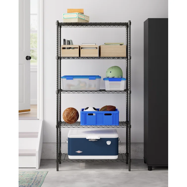 Wayfair Basics® Alexandrina 5-Tier Shelving Unit (72" H x 36" W x 14" D)