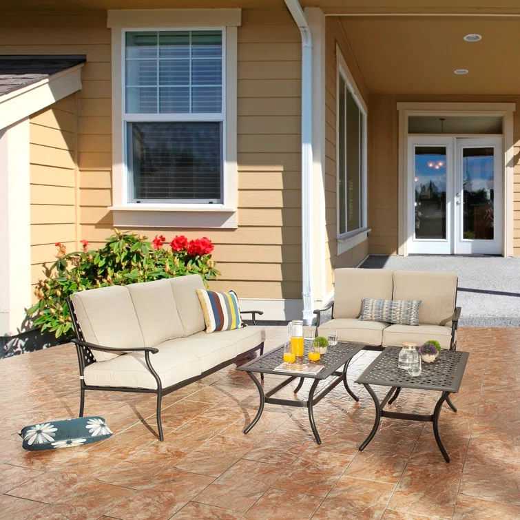Graff 5 - Person Outdoor Seating Group with Cushions