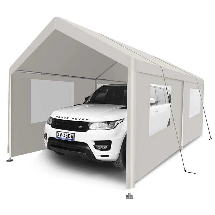 20' ft. W x 10' ft. D Metal Portable Garage Shed