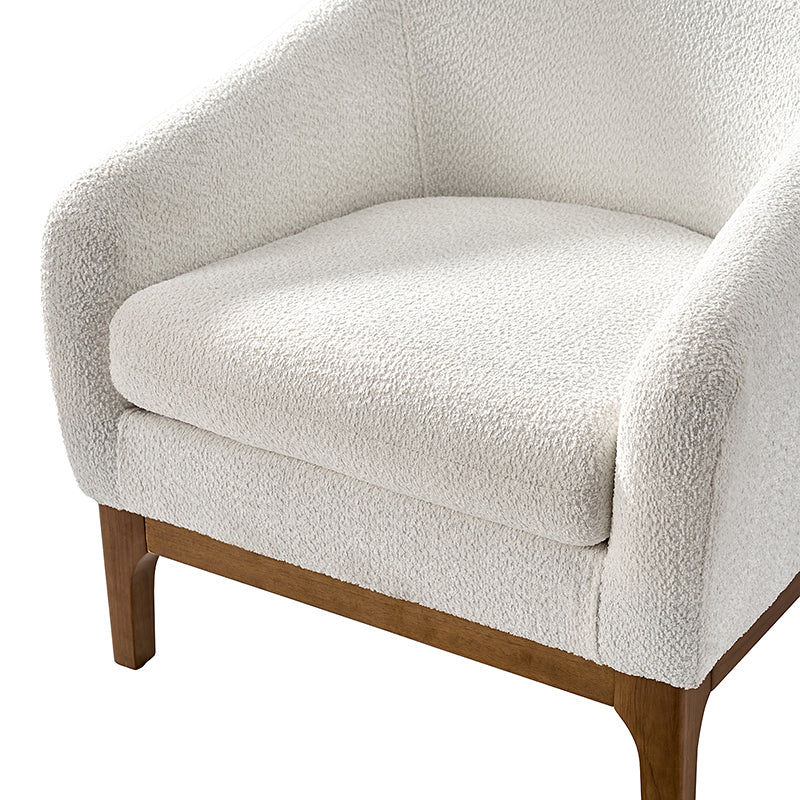 August Boucle Armchair Chair with Soft, Fuzzy Texture