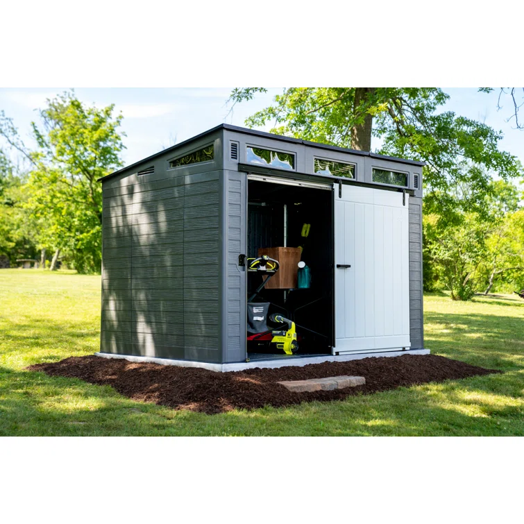 Suncast Modernist Barn Door Storage Shed