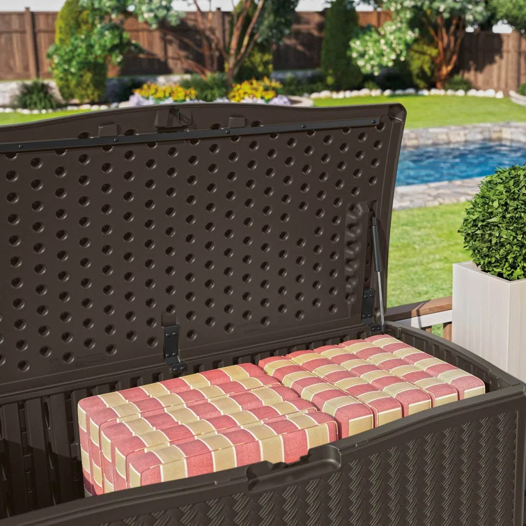 124 Gallon Water Resistant Herringbone Deck Box