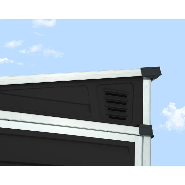 Skylight 4 ft. W x 6 ft. D Polycarbonate Lean-To Tool Shed