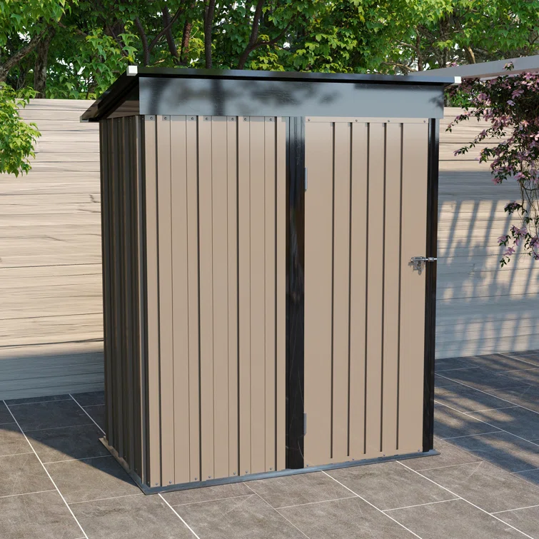 5 ft. W x 3 ft. D Metal Vertical Tool Shed
