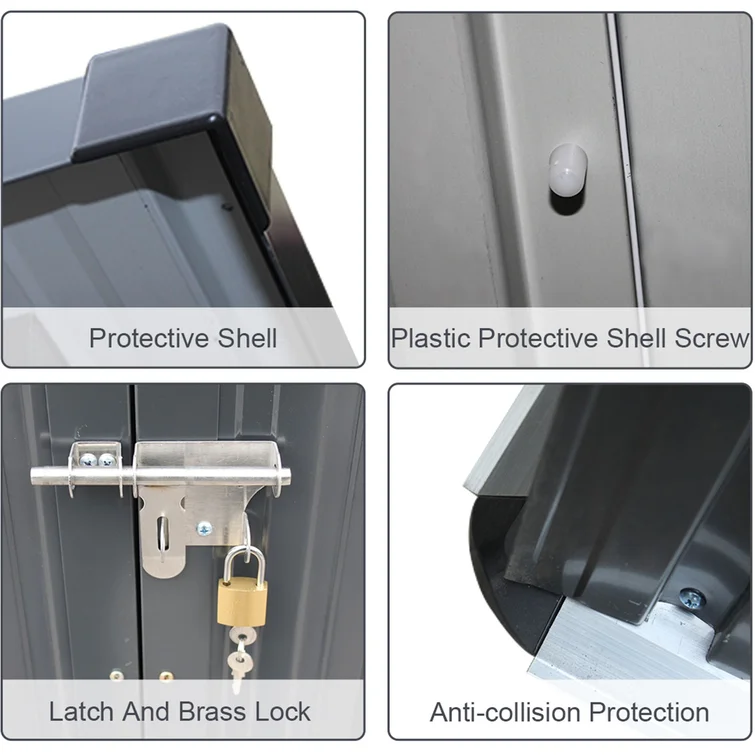 6 ft. W x 4 ft. D Metal Vertical Storage Shed