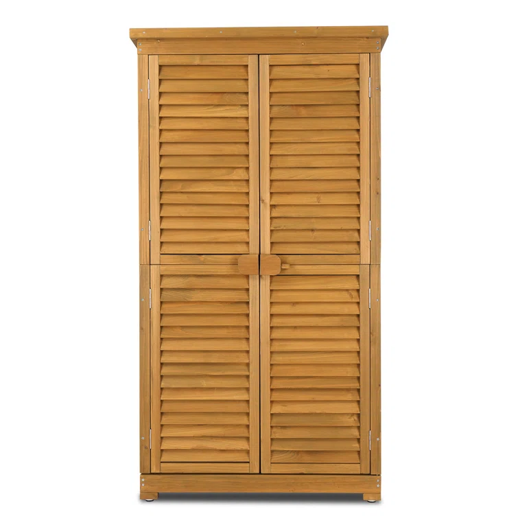 2.8 ft. W x 5.2 ft. H Garden Solid Wood Tool Storage Shed