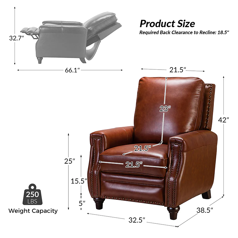Annabelle Genuine Leather Recliner Chair