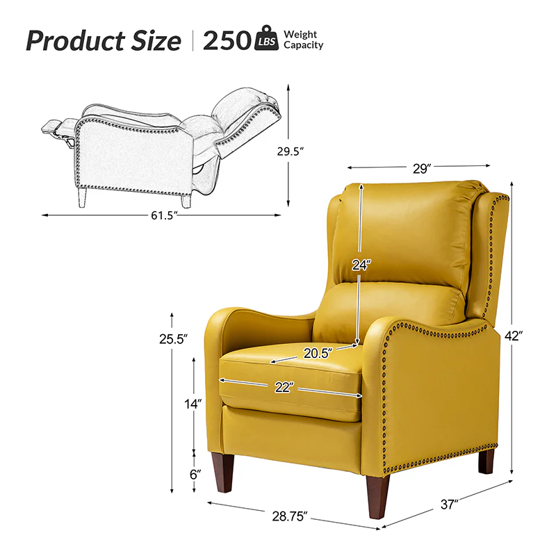 Deliat Genuine Leather Rocker Recliner