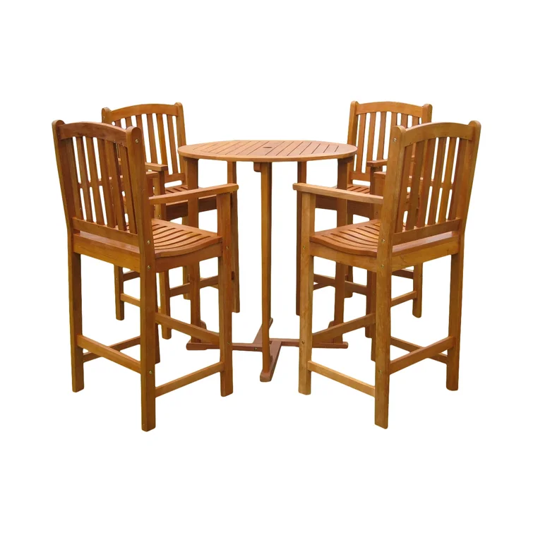 Blaser 4 - Person Round Outdoor Dining Set