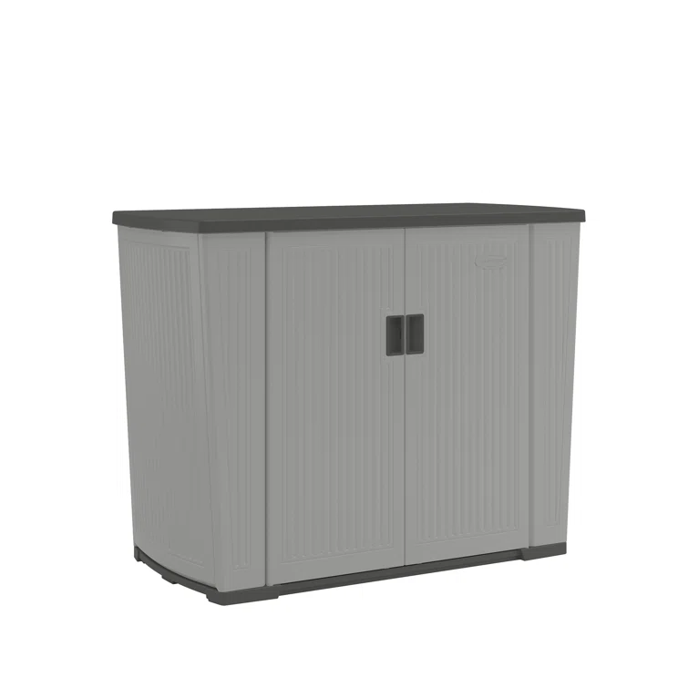 Suncast 130 Gallon Water Resistant Deck Box in Dove Gray