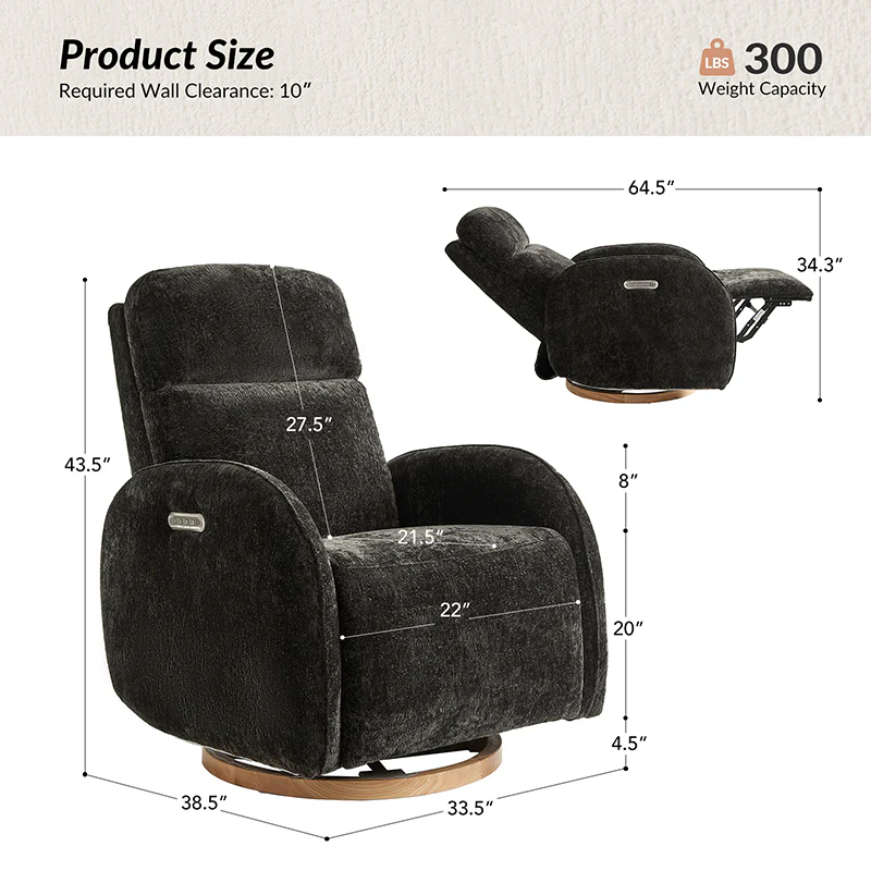 Cuddle Electric Nursery Swivel Chair