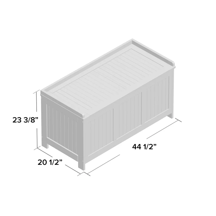 Loon Peak® Ermont 44.5'' W 65 Gallons Water Resistant Solid Wood Deck Box in Natural