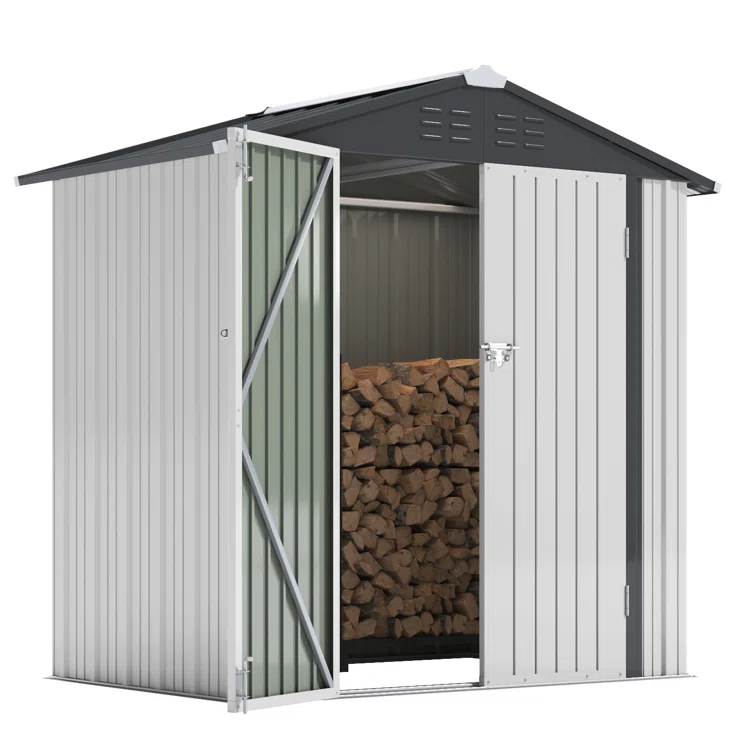 Outdoor Garden 6 ft. W X 4 ft. D Metal Storage Shed
