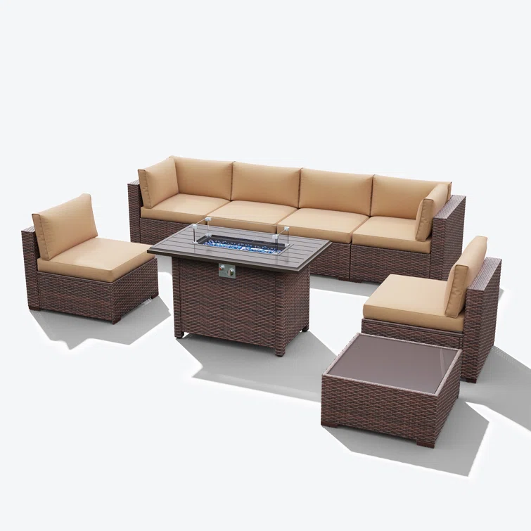 Caydin 6 - Person Outdoor Seating Group with Cushions
