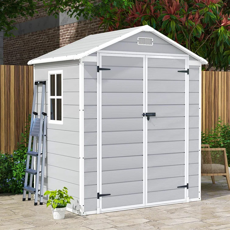 6 ft. W x 4 ft. D Plastic Storage Shed
