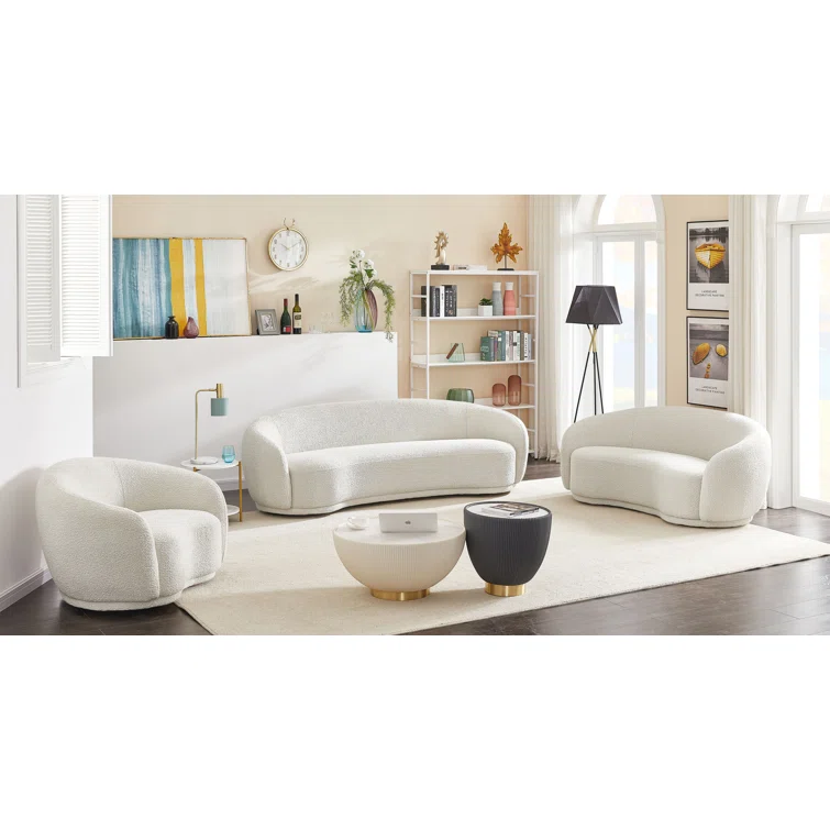Daetyn 64" Rolled Arm Chesterfield Loveseat