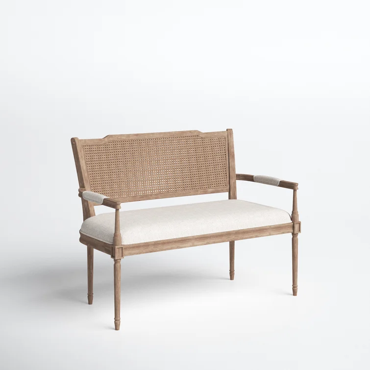 Sandoval Rustic Farmhouse Wood Settee