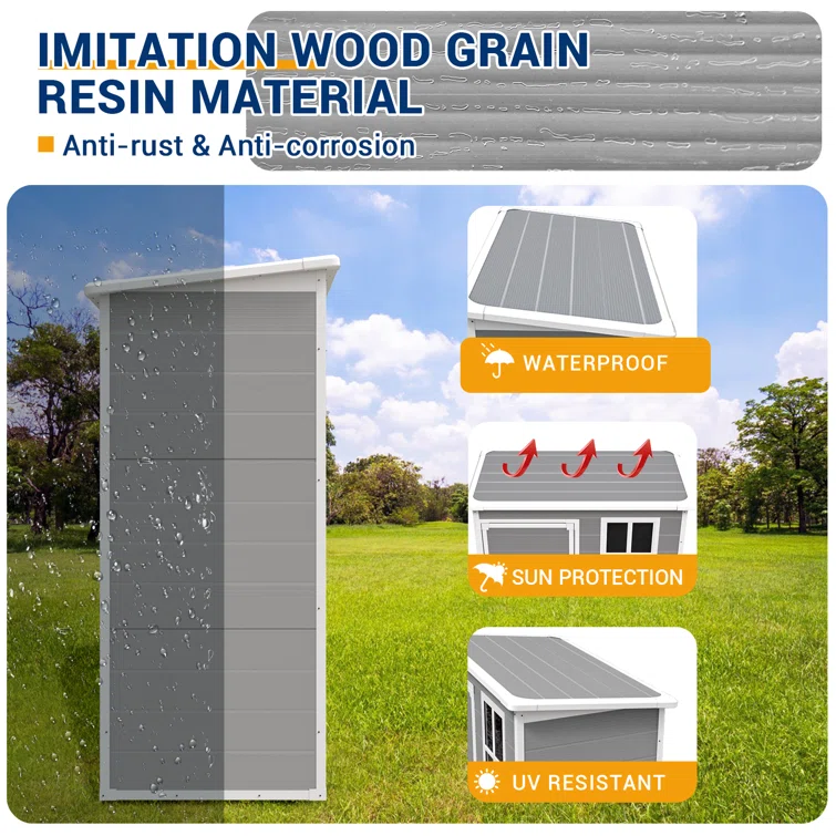 Outdoor Resin Storage Shed (Mutiple Sizes)