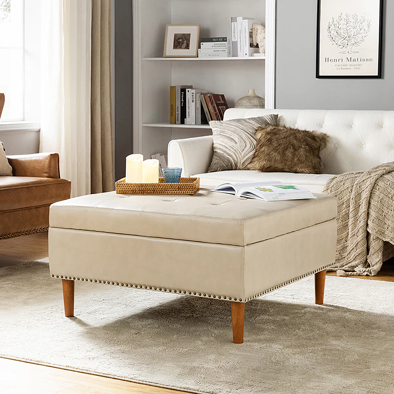 Alejandro Storage Tufted Cocktail Ottoman