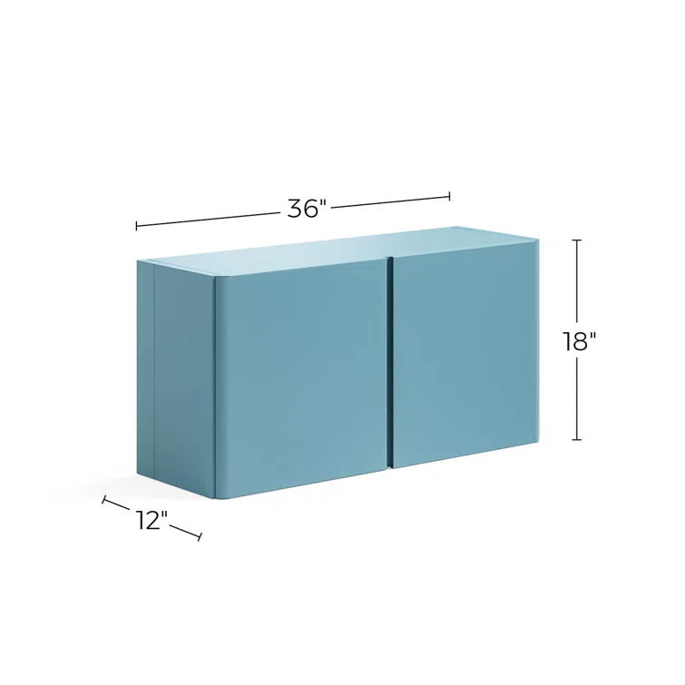 Everest Home 36 inch Wide Wall Mount Storage Cabinet Organizer with Adjustable Shelf