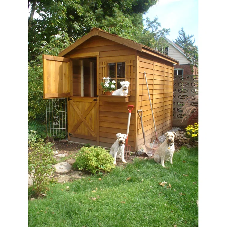 Gardener 8 ft. W x 12 ft. D Western Red Cedar Wood Traditional Storage Shed