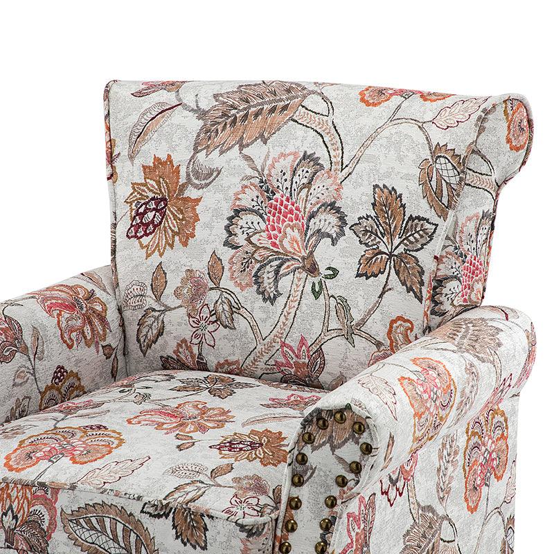 Artemisa Modern Floral Pattern Upholstered Armchair