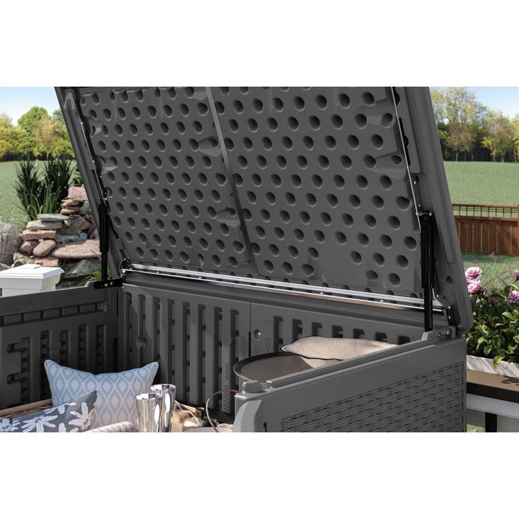 Suncast 195 Gallon Resin Lockable Cabinet Deck Box