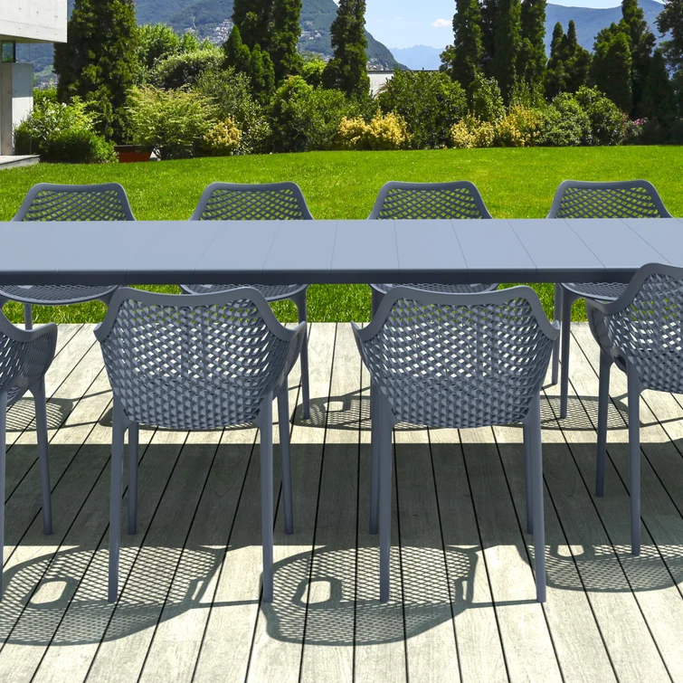 Farrah 10 - Person Rectangular Extendable Outdoor Dining Set