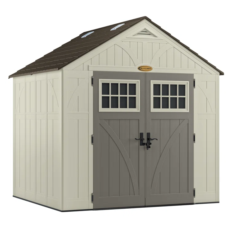 Suncast Tremont 8 ft. W x 7 ft. D Resin Storage Shed