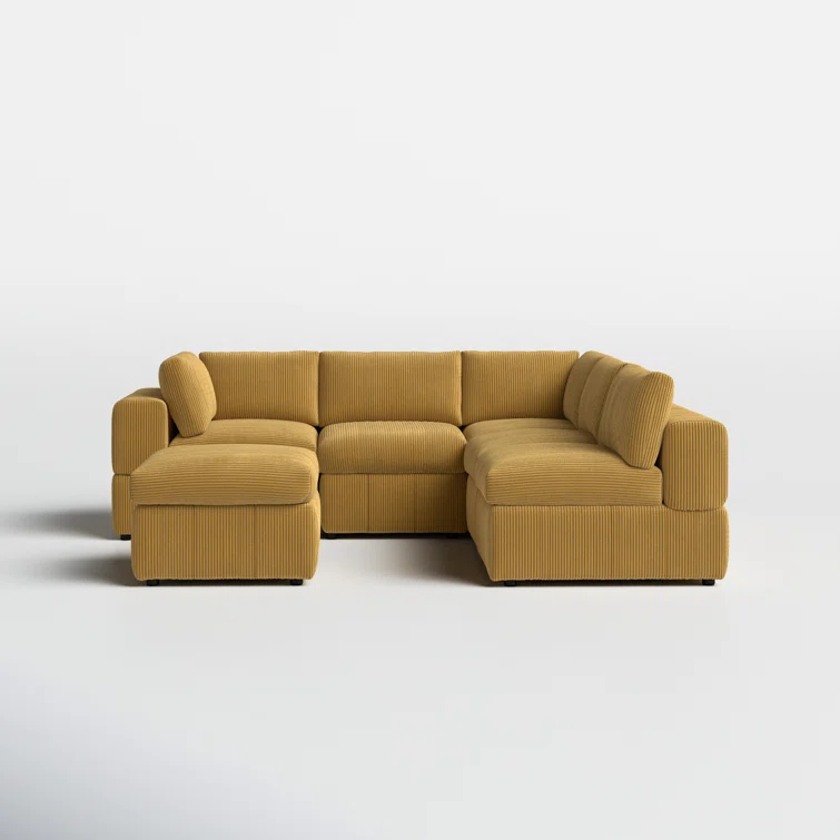 Arregui 6 - Piece Corduroy Sectional