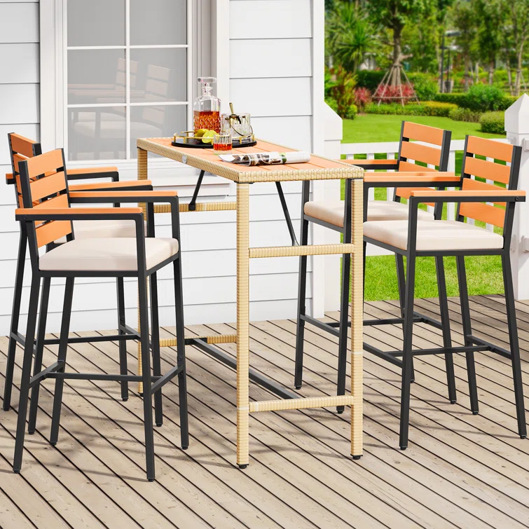 Adwell Rectangular Outdoor Dining Set with Cushions
