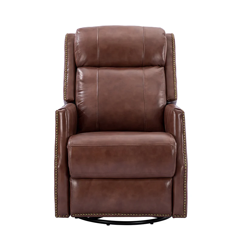 Epimetheus Genuine Leather Manual Swivel Recliner