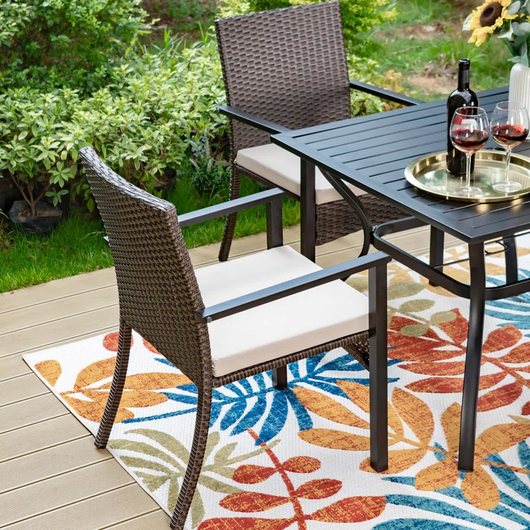 Argyri 4 - Person Square Outdoor Dining Set with Cushions