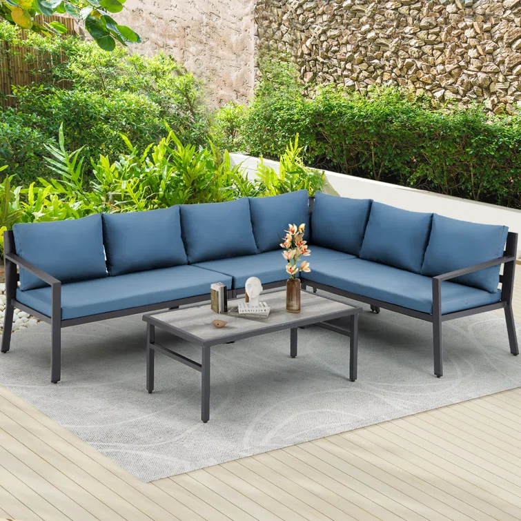 Justise 6 - Person Outdoor Seating Group with Cushions