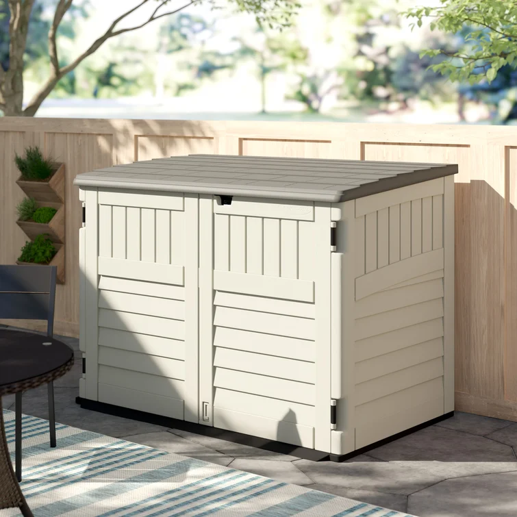 Suncast 70.5 in. W x 44.25 in. D Stow-Away Horizontal Storage Shed