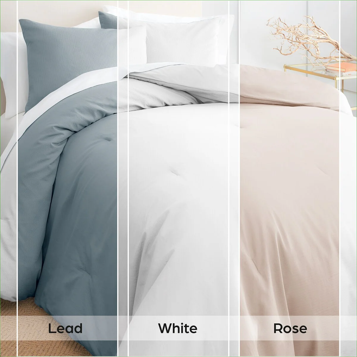 Gaiam? Relax 100% Cotton Garment Washed Ribbed 3pc Comforter Set