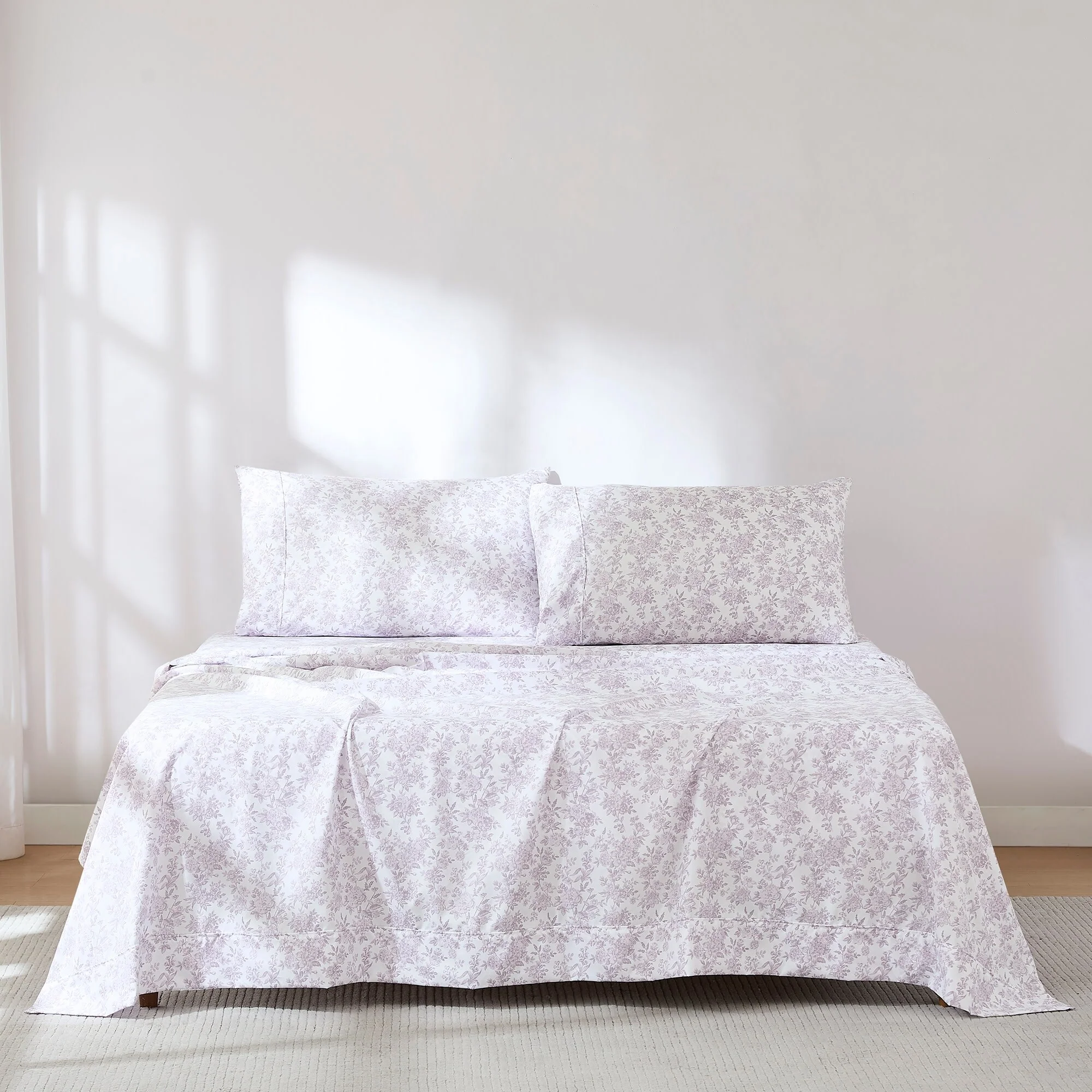 Lush Decor Peony Toile Mauve Sheet Set