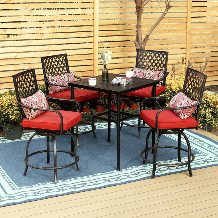 Alyne 4 - Person Square Outdoor Dining Set with Cushions